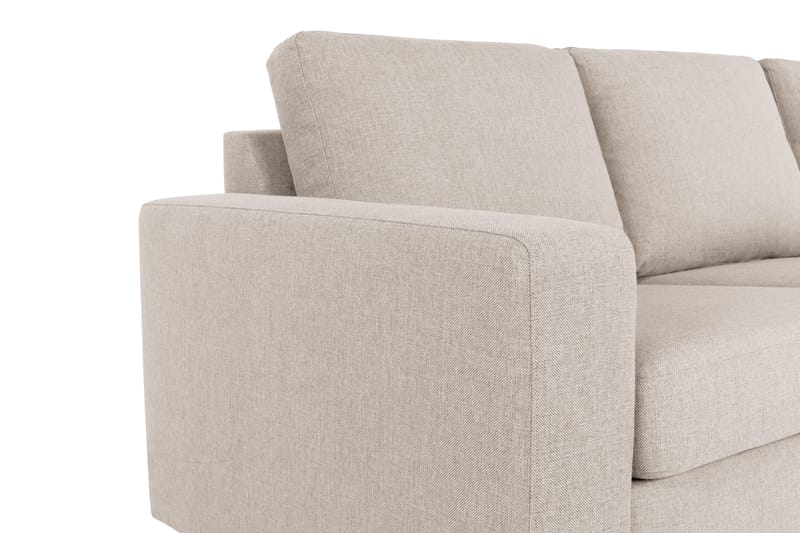 Crazy 3-personers Højrevendt L-formet Chaiselongsofa i Stof - Beige - Møbler - Sofaer - Sofa med chaiselong - 2-personer sofa med chaiselong