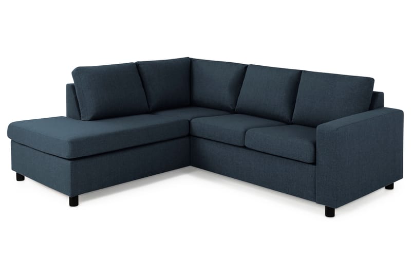 Crazy 3-personers Venstrevendt L-formet Chaiselongsofa i Stof - Blå - Møbler - Sofaer - Sofa med chaiselong