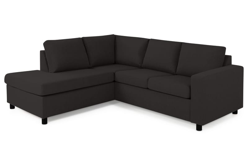 Crazy 3-personers Venstrevendt L-formet Chaiselongsofa i Stof - Antracit - Møbler - Sofaer - Sofa med chaiselong