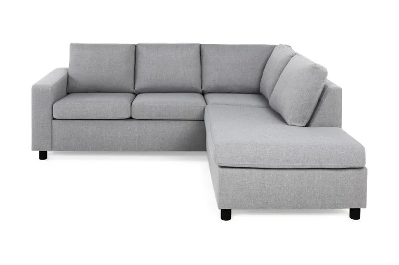 Crazy 3-personers Højrevendt L-formet Chaiselongsofa i Stof, Grå