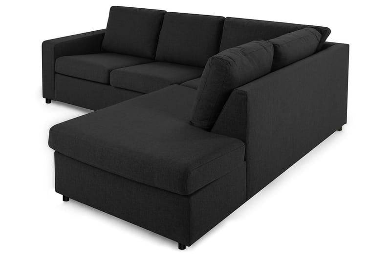 Crazy 3-personers Højrevendt L-formet Chaiselongsofa i Stof - Antracit - Møbler - Sofaer - Sofa med chaiselong - 2-personer sofa med chaiselong