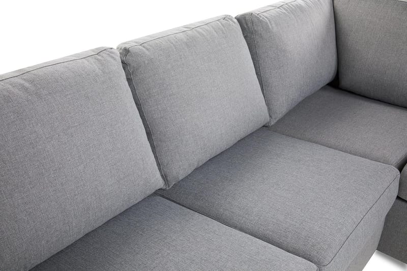 Crazy 3-personers Højrevendt L-formet Chaiselongsofa i Stof - Grå - Møbler - Sofaer - Sofa med chaiselong - 2-personer sofa med chaiselong