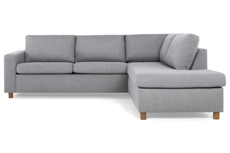 Crazy 3-personers Højrevendt L-formet Chaiselongsofa i Stof - Grå - Møbler - Sofaer - Sofa med chaiselong - 3 personers sofa med chaiselong