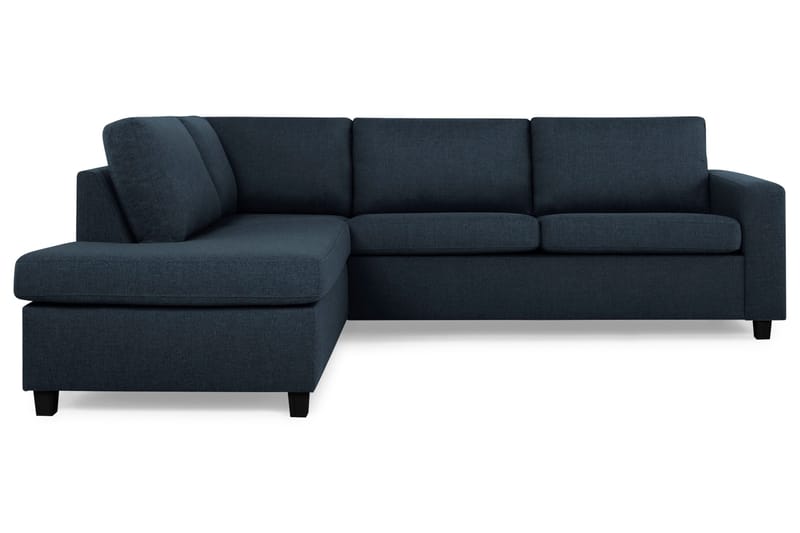 Crazy 3-personers Venstrevendt L-formet Chaiselongsofa i Stof - Blå - Møbler - Sofaer - Sofa med chaiselong