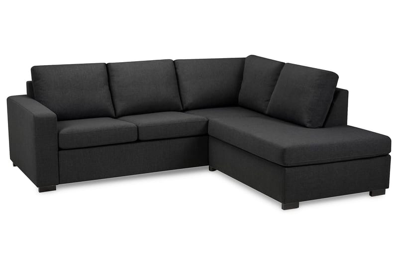 Crazy 3-personers Højrevendt L-formet Chaiselongsofa i Stof - Mørkegrå - Møbler - Sofaer - Sofa med chaiselong - 2-personer sofa med chaiselong