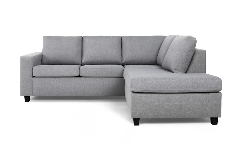 Crazy 3-personers Højrevendt L-formet Chaiselongsofa i Stof - Grå - Møbler - Sofaer - Sofa med chaiselong - 2-personer sofa med chaiselong