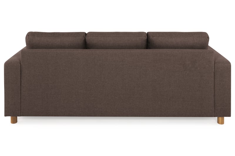 Crazy 3-personers Vendbar L-formet Chaiselongsofa i Stof - Brun - Møbler - Sofaer - Sofa med chaiselong