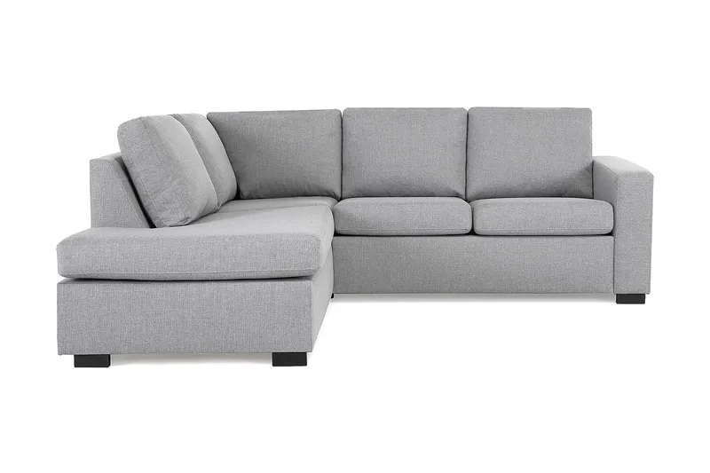 Crazy 3-personers Venstrevendt L-formet Chaiselongsofa i Stof, Grå