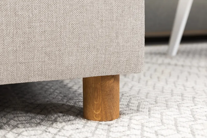 Crazy 3-personers Højrevendt L-formet Chaiselongsofa i Stof - Beige - Møbler - Sofaer - Sofa med chaiselong - 3 personers sofa med chaiselong