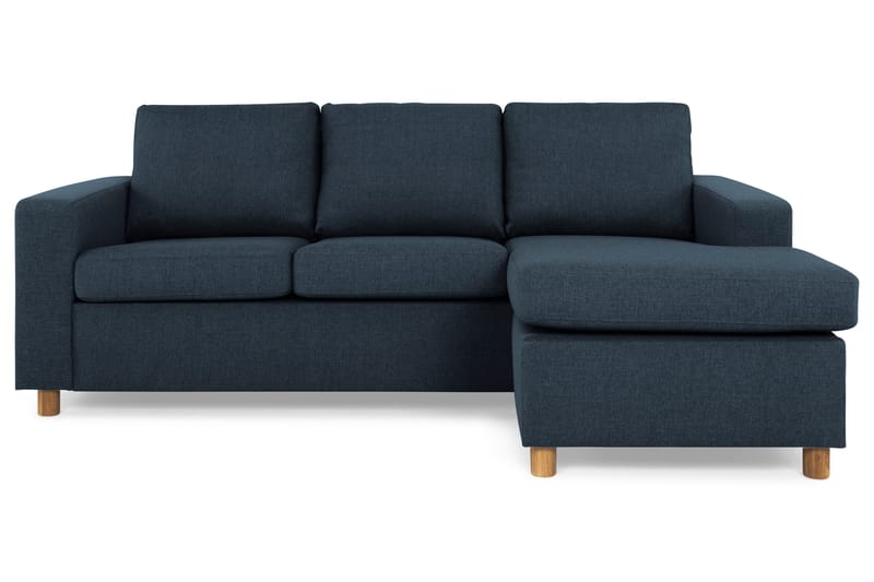 Crazy 3-personers Vendbar L-formet Chaiselongsofa i Stof - Blå - Møbler - Sofaer - Sofa med chaiselong