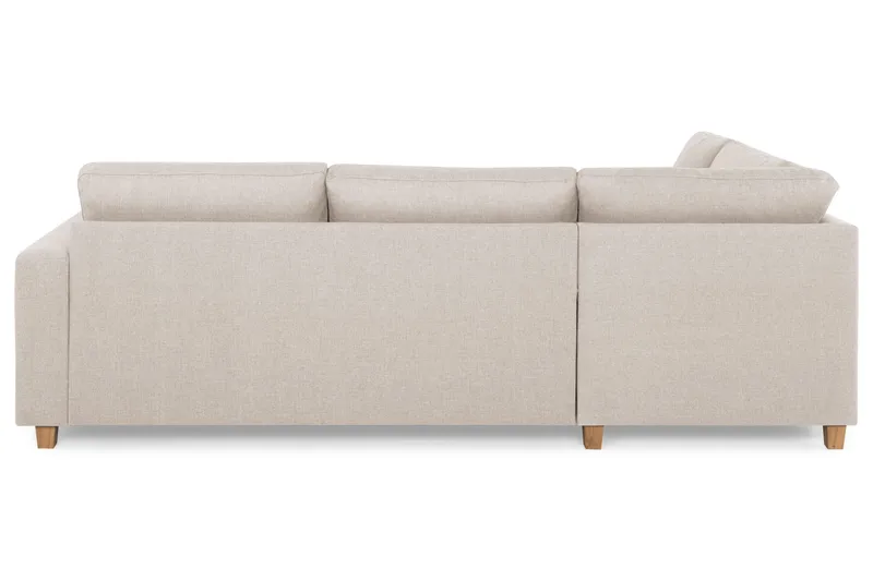 Crazy 3-personers Venstrevendt L-formet Chaiselongsofa i Stof - Beige - Møbler - Sofaer - Sofa med chaiselong - 3 personers sofa med chaiselong