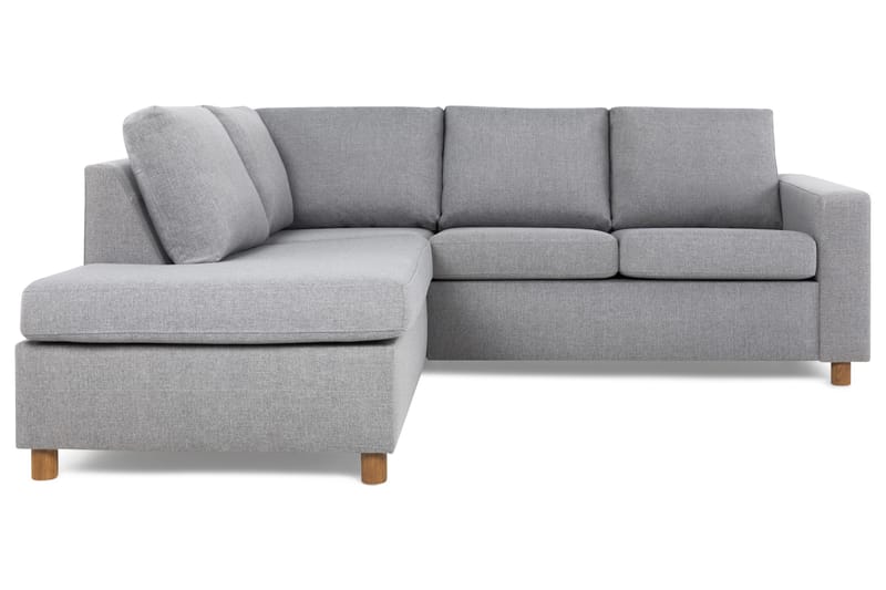 Crazy 3-personers Venstrevendt L-formet Chaiselongsofa i Stof - Grå - Møbler - Sofaer - Sofa med chaiselong - 2-personer sofa med chaiselong
