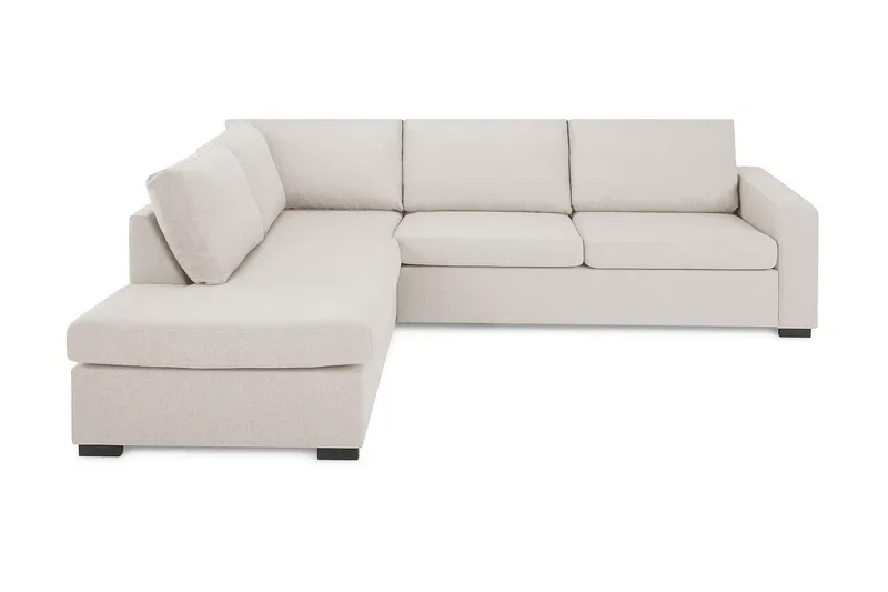 Crazy 3-personers Venstrevendt L-formet Chaiselongsofa i Stof - Beige - Møbler - Sofaer - Sofa med chaiselong - 3 personers sofa med chaiselong