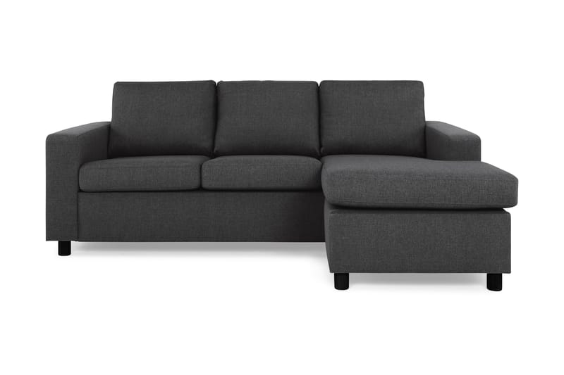 Crazy 3-personers Vendbar L-formet Chaiselongsofa i Stof - Antracit - Møbler - Sofaer - Sofa med chaiselong - 3 personers sofa med chaiselong