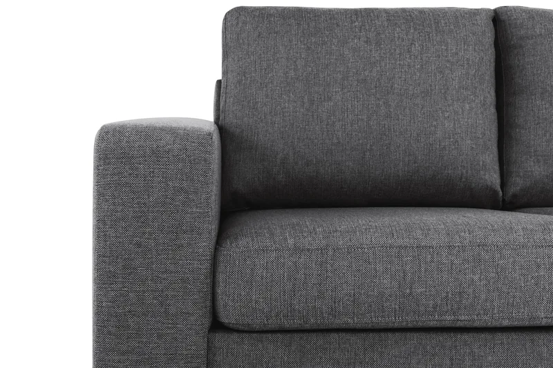 Crazy 3-personers Højrevendt L-formet Chaiselongsofa i Stof - Mørkegrå - Møbler - Sofaer - Sofa med chaiselong - 2-personer sofa med chaiselong