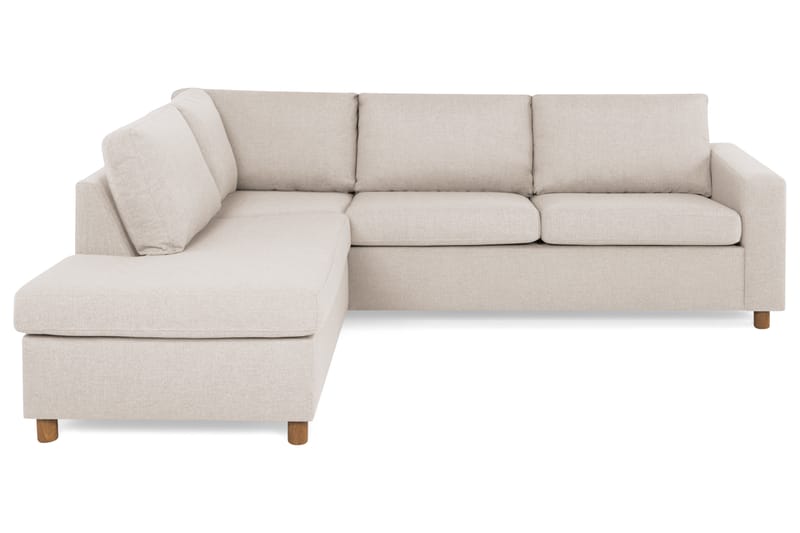 Crazy 3-personers Venstrevendt L-formet Chaiselongsofa i Stof - Beige - Møbler - Sofaer - Sofa med chaiselong