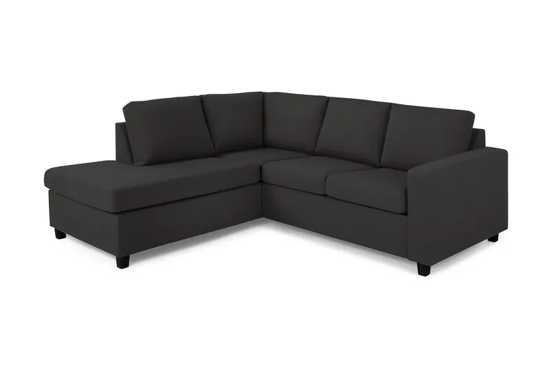 Crazy 3-personers Venstrevendt L-formet Chaiselongsofa i Stof - Antracit - Møbler - Sofaer - Sofa med chaiselong - 2-personer sofa med chaiselong