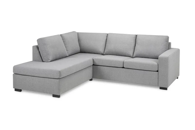 Crazy 3-personers Venstrevendt L-formet Chaiselongsofa i Stof - Grå - Møbler - Sofaer - Sofa med chaiselong - 2-personer sofa med chaiselong