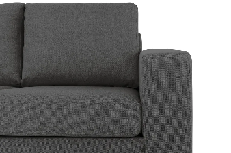 Crazy 3-personers Venstrevendt L-formet Chaiselongsofa i Stof - Mørkegrå - Møbler - Sofaer - Sofa med chaiselong - 2-personer sofa med chaiselong