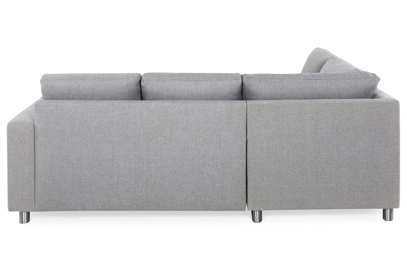 Crazy 3-personers Venstrevendt L-formet Chaiselongsofa i Stof - Grå - Møbler - Sofaer - Sofa med chaiselong