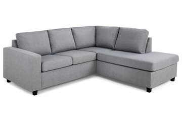 Crazy 3-personers Højrevendt L-formet Chaiselongsofa i Stof - Grå - Møbler - Sofaer - Sofa med chaiselong
