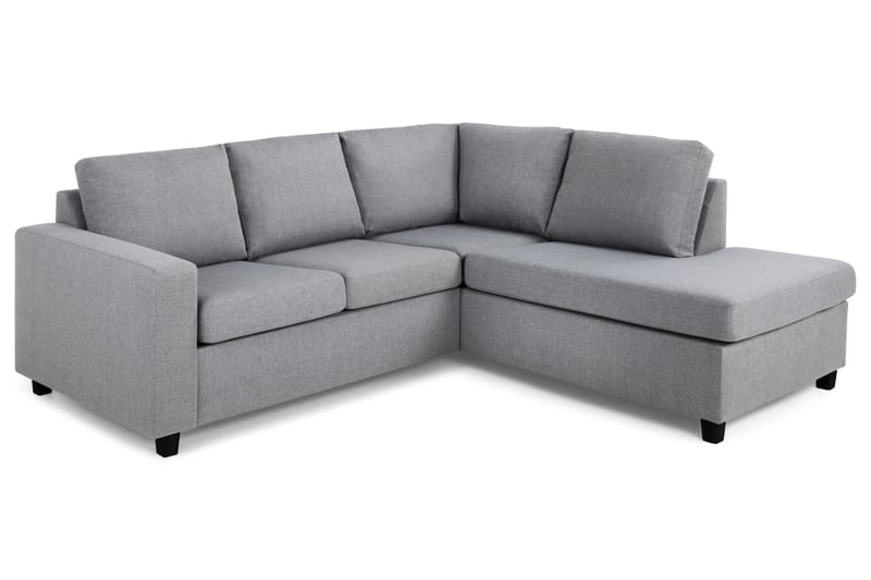 Crazy 3-personers Højrevendt L-formet Chaiselongsofa i Stof - Grå - Møbler - Sofaer - Sofa med chaiselong