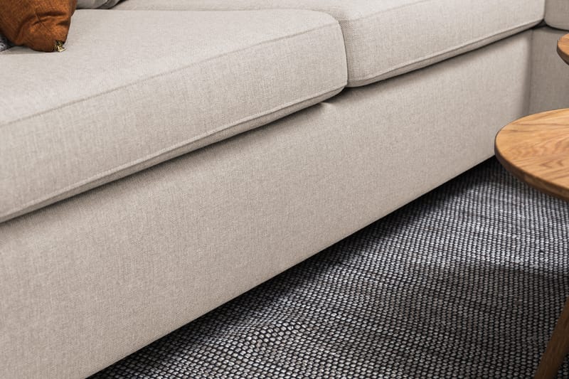 Crazy 3-personers Højrevendt L-formet Chaiselongsofa i Stof - Beige - Møbler - Sofaer - Sofa med chaiselong