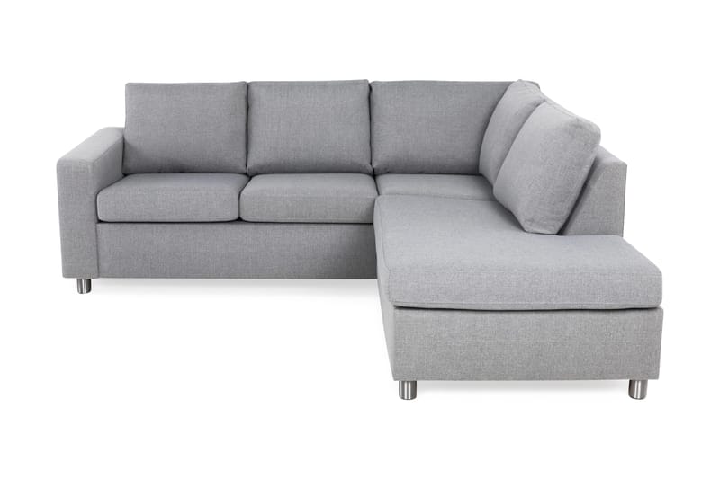 Crazy 3-personers Højrevendt L-formet Chaiselongsofa i Stof, Grå