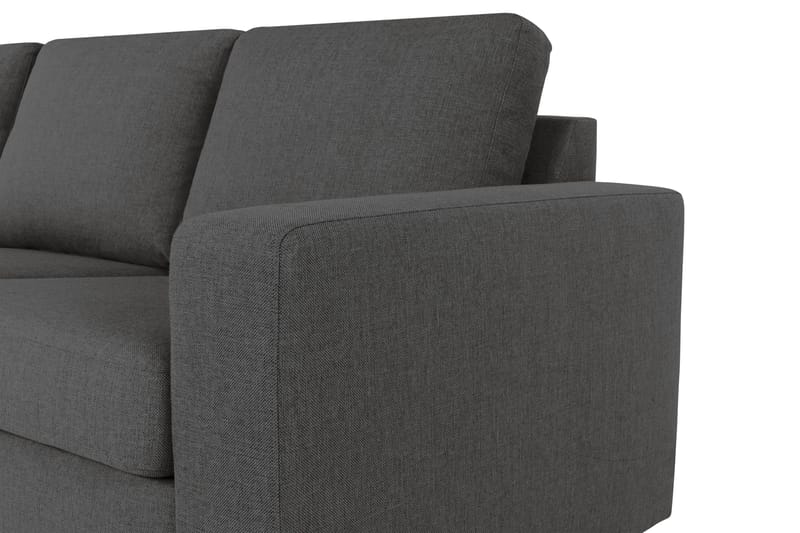 Crazy 3-personers Venstrevendt L-formet Chaiselongsofa i Stof - Mørkegrå - Møbler - Sofaer - Sofa med chaiselong - 3 personers sofa med chaiselong
