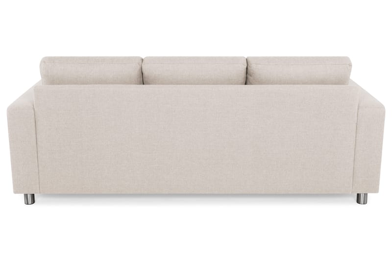 Crazy 3-personers Vendbar L-formet Chaiselongsofa i Stof - Beige - Møbler - Sofaer - Sofa med chaiselong