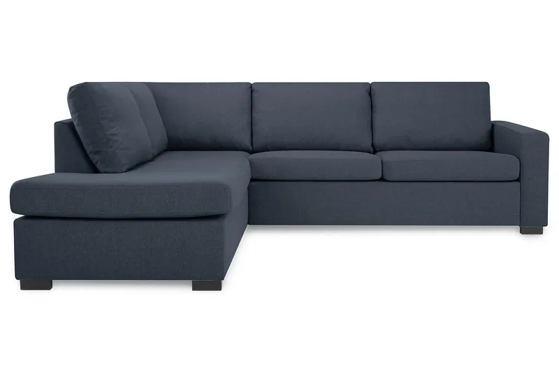 Crazy 3-personers Venstrevendt L-formet Chaiselongsofa i Stof - Blå - Møbler - Sofaer - Sofa med chaiselong