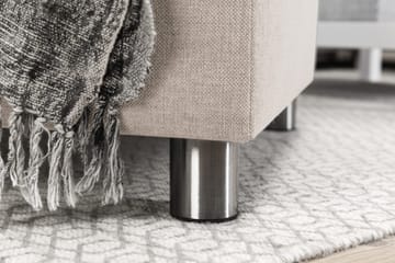 Crazy 3-personers Vendbar L-formet Chaiselongsofa i Stof - Beige - Møbler - Sofaer - Sofa med chaiselong