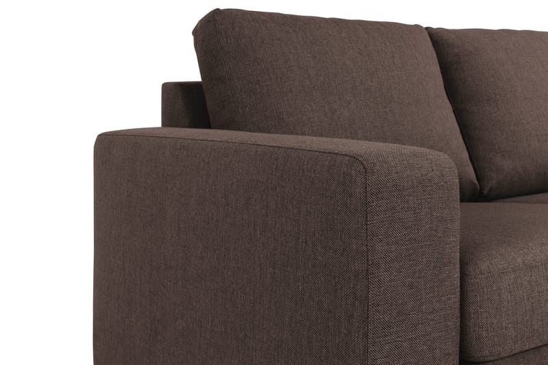 Crazy 3-personers Vendbar L-formet Chaiselongsofa i Stof - Brun - Møbler - Sofaer - Sofa med chaiselong