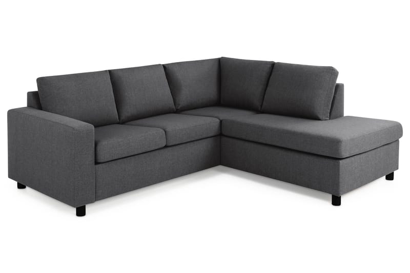 Crazy 3-personers Højrevendt L-formet Chaiselongsofa i Stof - Mørkegrå - Møbler - Sofaer - Sofa med chaiselong