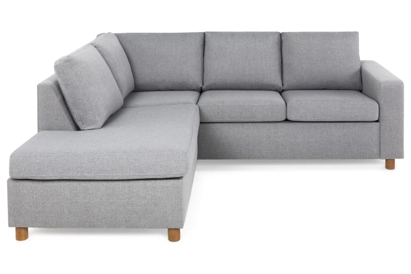 Crazy 3-personers Venstrevendt L-formet Chaiselongsofa i Stof - Grå - Møbler - Sofaer - Sofa med chaiselong - 2-personer sofa med chaiselong