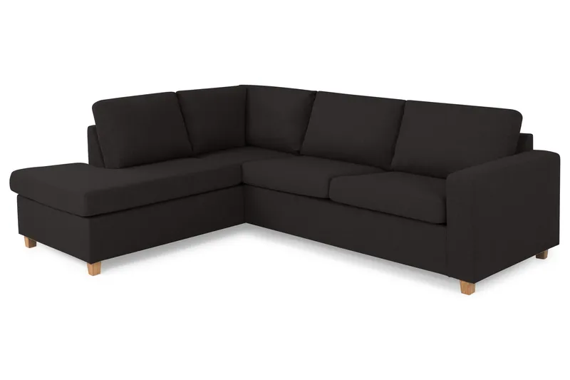 Crazy 3-personers Venstrevendt L-formet Chaiselongsofa i Stof - Antracit - Møbler - Sofaer - Sofa med chaiselong - 3 personers sofa med chaiselong