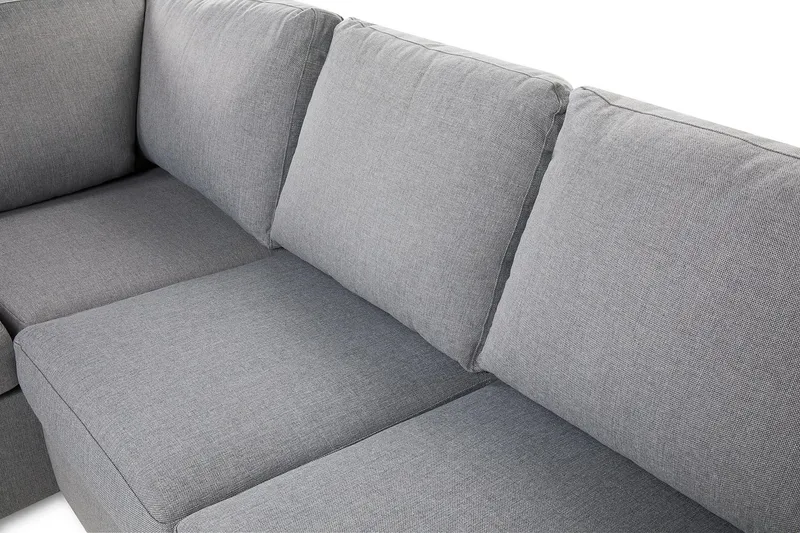 Crazy 3-personers Venstrevendt L-formet Chaiselongsofa i Stof - Grå - Møbler - Sofaer - Sofa med chaiselong - 2-personer sofa med chaiselong
