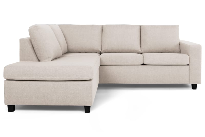 Crazy 3-personers Venstrevendt L-formet Chaiselongsofa i Stof - Beige - Møbler - Sofaer - Sofa med chaiselong - 2-personer sofa med chaiselong