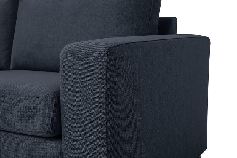 Crazy 3-personers Venstrevendt L-formet Chaiselongsofa i Stof - Blå - Møbler - Sofaer - Sofa med chaiselong