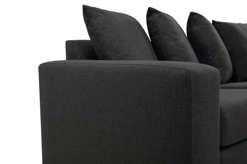 Crazy 3-personers Vendbar L-formet Divansofa i Stof inkl. Kuvertpuder - Mørkegrå - Møbler - Sofaer - Sofa med chaiselong