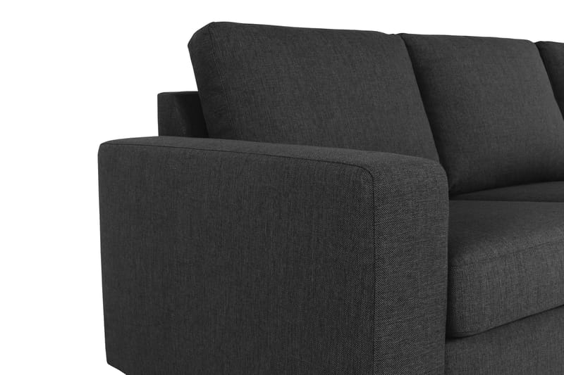 Crazy 3-personers Højrevendt L-formet Chaiselongsofa i Stof - Antracit - Møbler - Sofaer - Sofa med chaiselong - 2-personer sofa med chaiselong