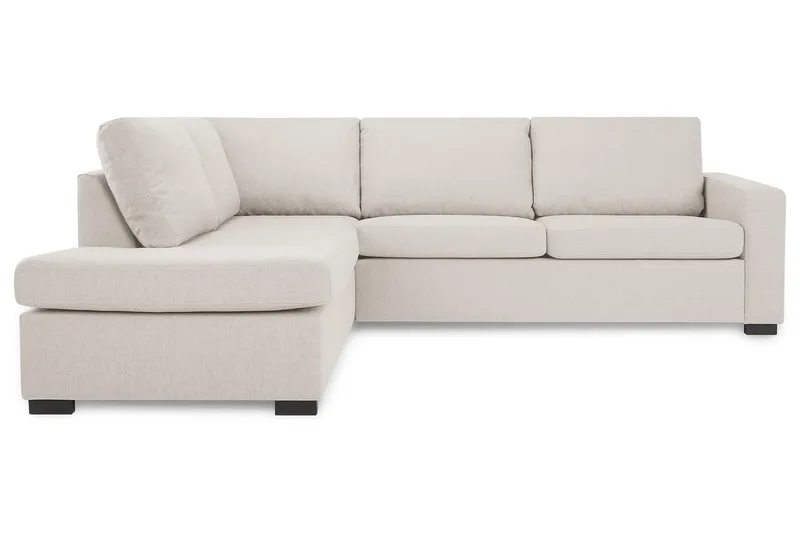 Crazy 3-personers Venstrevendt L-formet Chaiselongsofa i Stof - Beige - Møbler - Sofaer - Sofa med chaiselong - 3 personers sofa med chaiselong