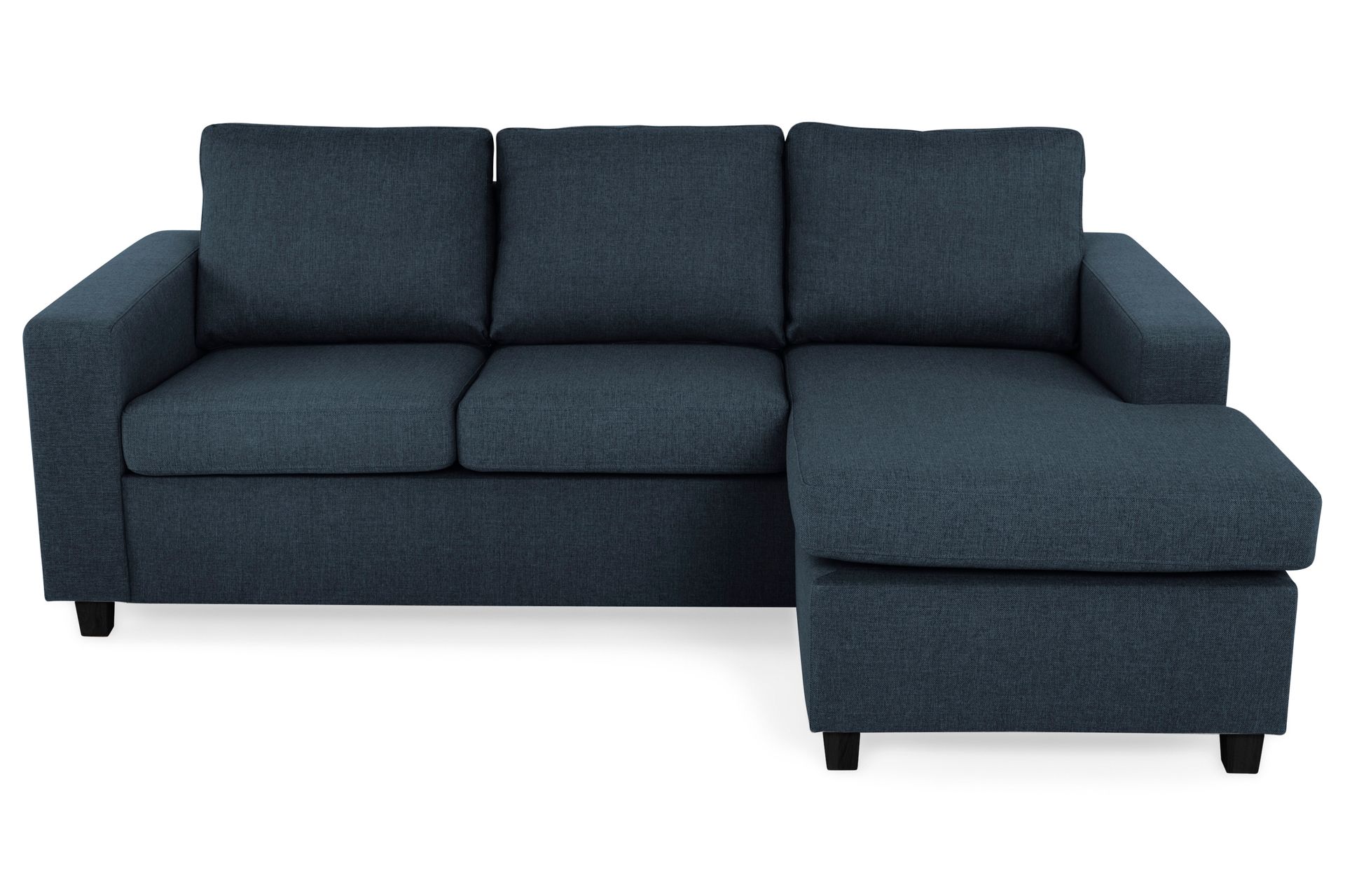 Crazy 3-personers Vendbar L-formet Chaiselongsofa i Stof - Blå - Møbler - Sofaer - Sofa med chaiselong