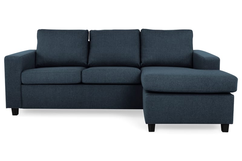 Crazy 3-personers Vendbar L-formet Chaiselongsofa i Stof - Blå - Møbler - Sofaer - Sofa med chaiselong