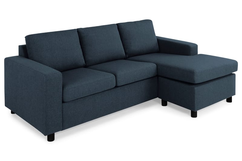 Crazy 3-personers Vendbar L-formet Chaiselongsofa i Stof - Blå - Møbler - Sofaer - Sofa med chaiselong
