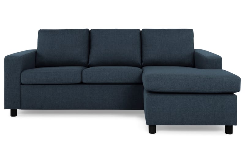 Crazy 3-personers Vendbar L-formet Chaiselongsofa i Stof - Blå - Møbler - Sofaer - Sofa med chaiselong