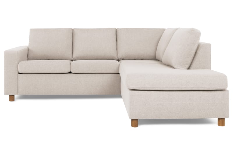 Crazy 3-personers Højrevendt L-formet Chaiselongsofa i Stof - Beige - Møbler - Sofaer - Sofa med chaiselong
