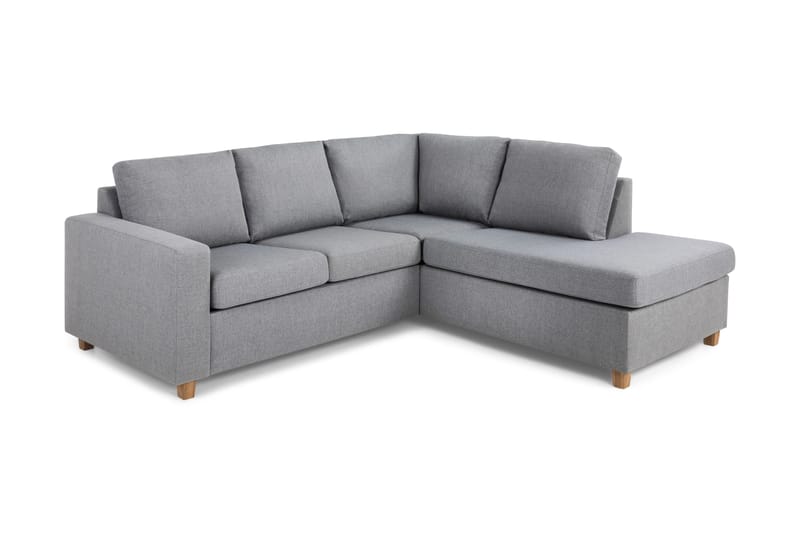 Crazy 3-personers Højrevendt L-formet Chaiselongsofa i Stof - Grå - Møbler - Sofaer - Sofa med chaiselong - 2-personer sofa med chaiselong