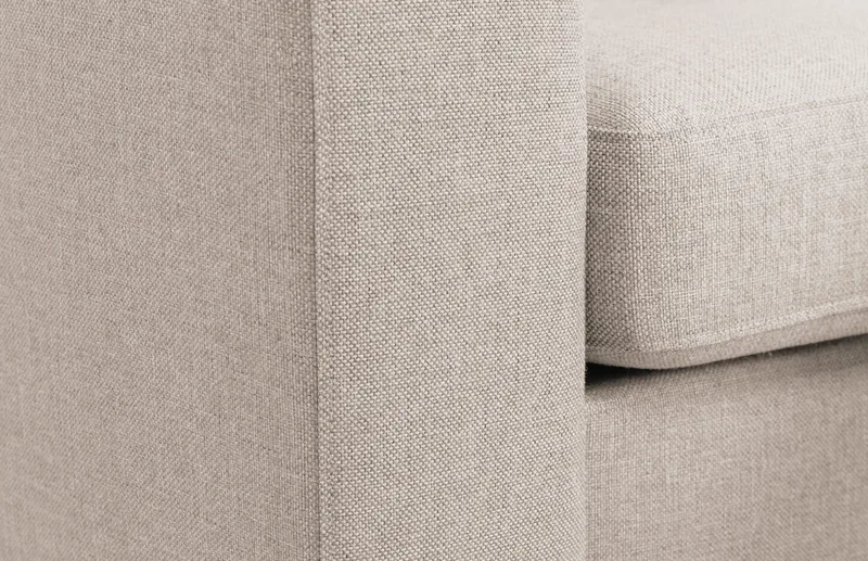 Crazy 3-personers Højrevendt L-formet Chaiselongsofa i Stof - Beige - Møbler - Sofaer - Sofa med chaiselong - 3 personers sofa med chaiselong