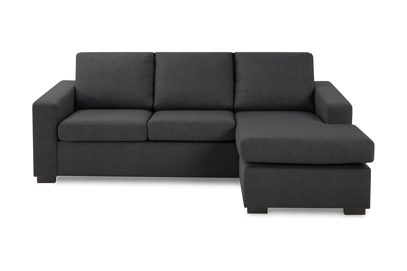 Crazy 3-personers Vendbar L-formet Chaiselongsofa i Stof - Mørkegrå - Møbler - Sofaer - Sofa med chaiselong - 3 personers sofa med chaiselong